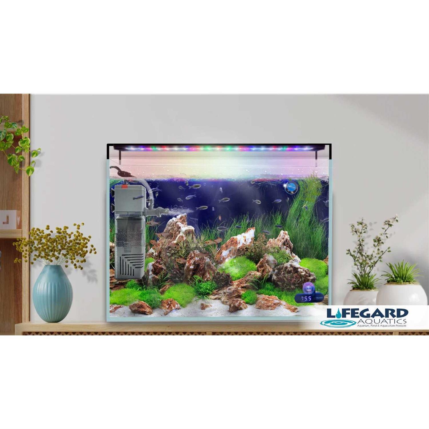Lifegard Aquatics Submersible Nano Filter with Carbon and Sponge 93 GPH Pump