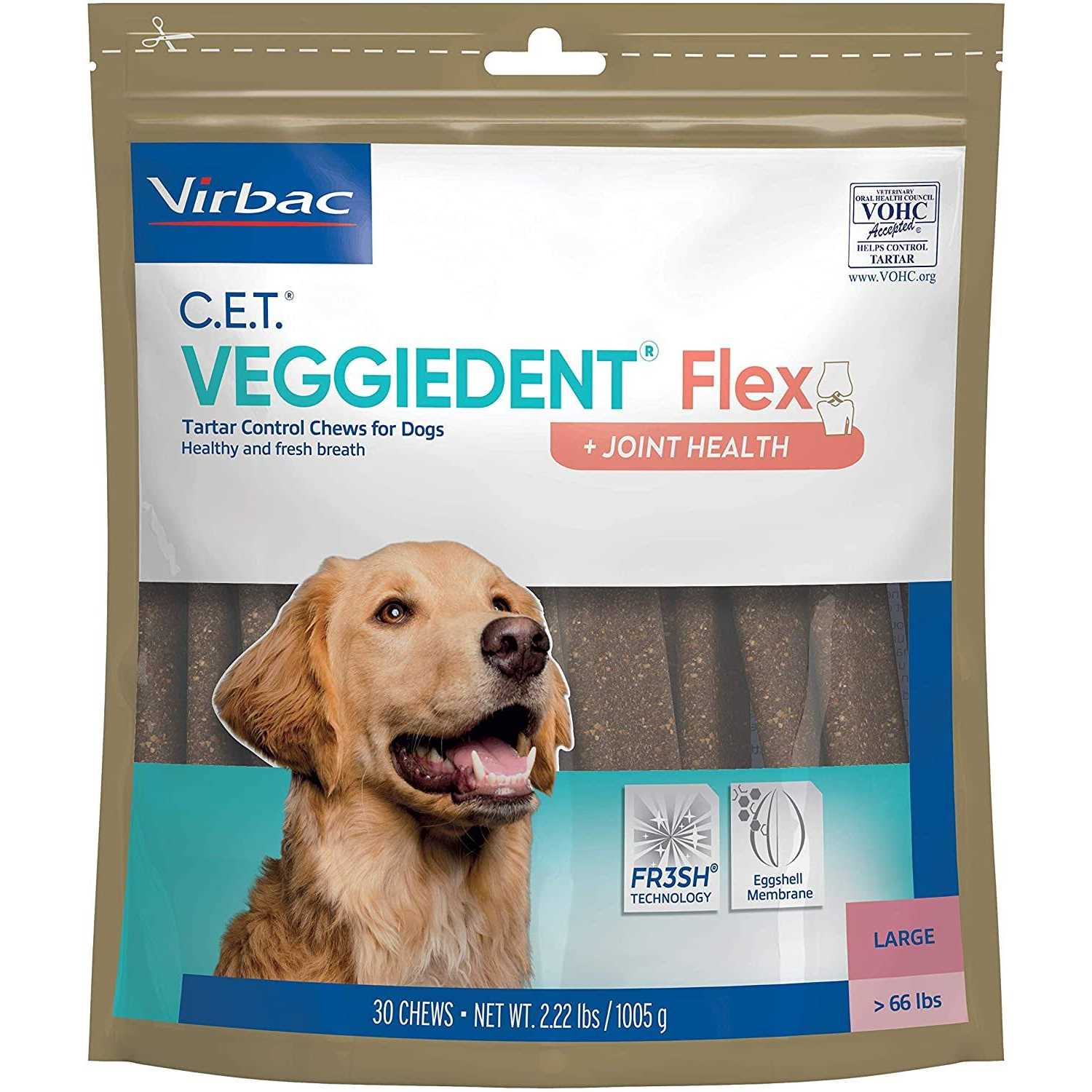 Virbac C.E.T. VeggieDent Flex Tartar Control Chews Dogs