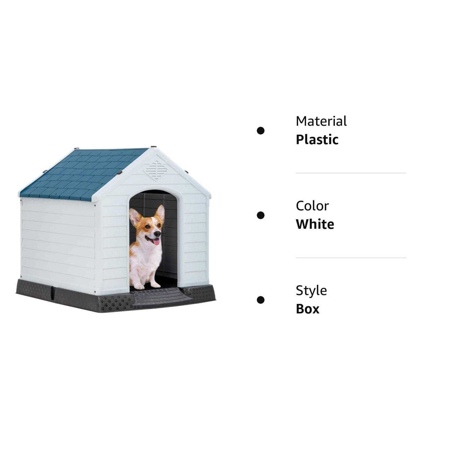 Bestpet Large Dog House Insulated Kennel Durable Plastic Dog House for Small Medium Large Dogs Indoor Outdoor Weather & Water Resistant Pet