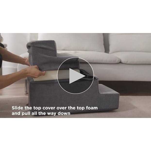 LE SURE Lesure Dog Stairs for Small Dogs Pet Stairs Beds and Couch, Folding Pet Steps with CertiPUR-US Certified Foam for Cat and Doggy