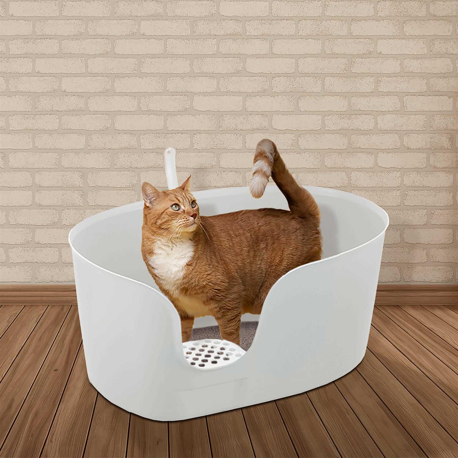 Richell PAW TRAX High Wall Cat Litter Box XL