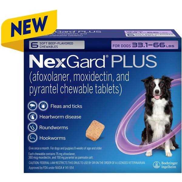 NexGard Plus Chewables for Dogs 8.1-17 lbs
