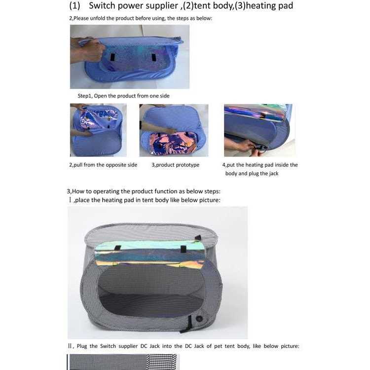 Pet Life Enterlude Electronic Heating Lightweight & Collapsible Pet Tent