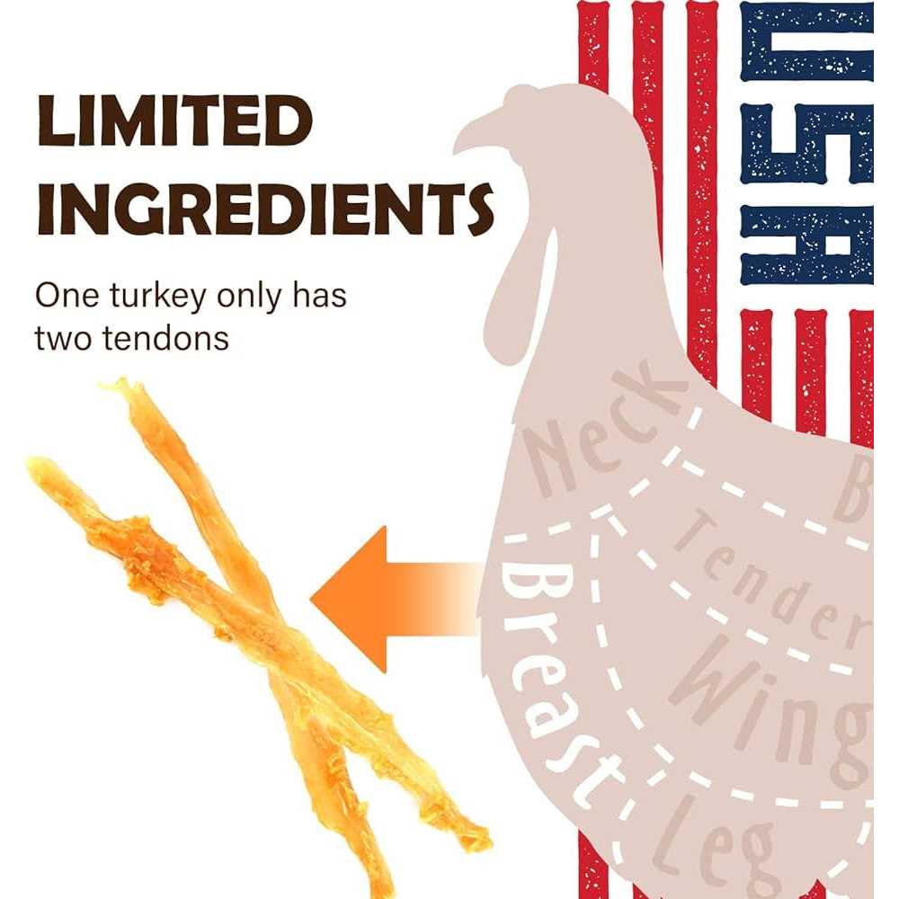 A Freschi srl Afreschi Turkey Tendon for Dogs Dog Treats Series All Natural Human Grade Dog Treat