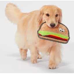 Joyhound Rip Roarin’ Tough Hamburger Dog Toy