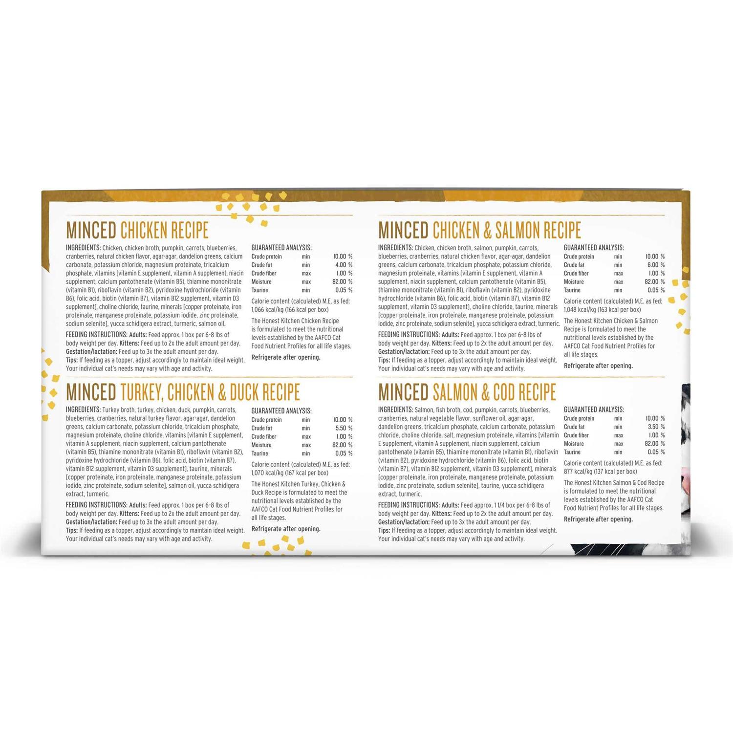 The Honest Kitchen Grain Free Minced in Gravy Wet Cat Food Variety Pack