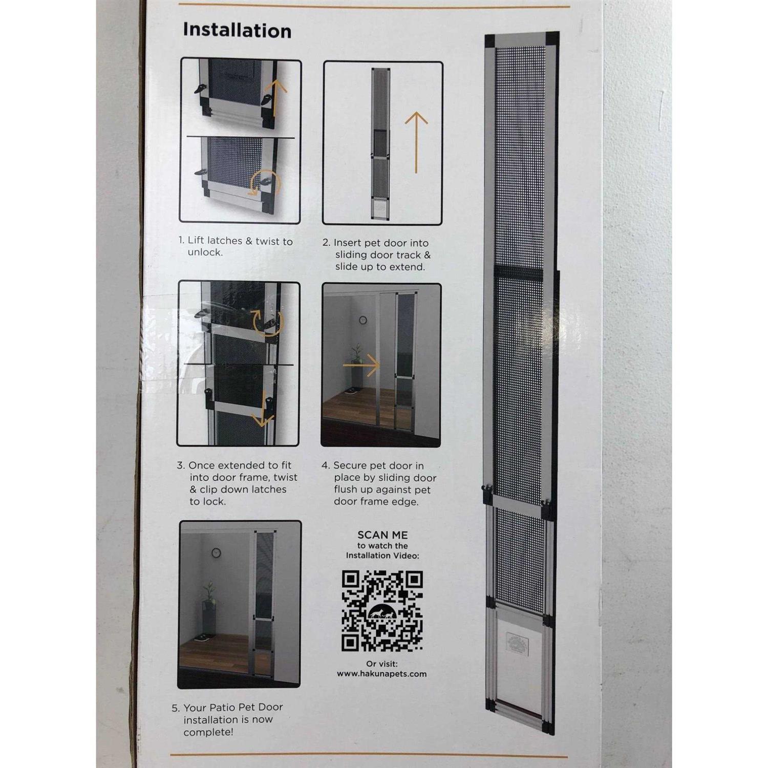 Hakuna Pets Small Silver Patio Pet Door
