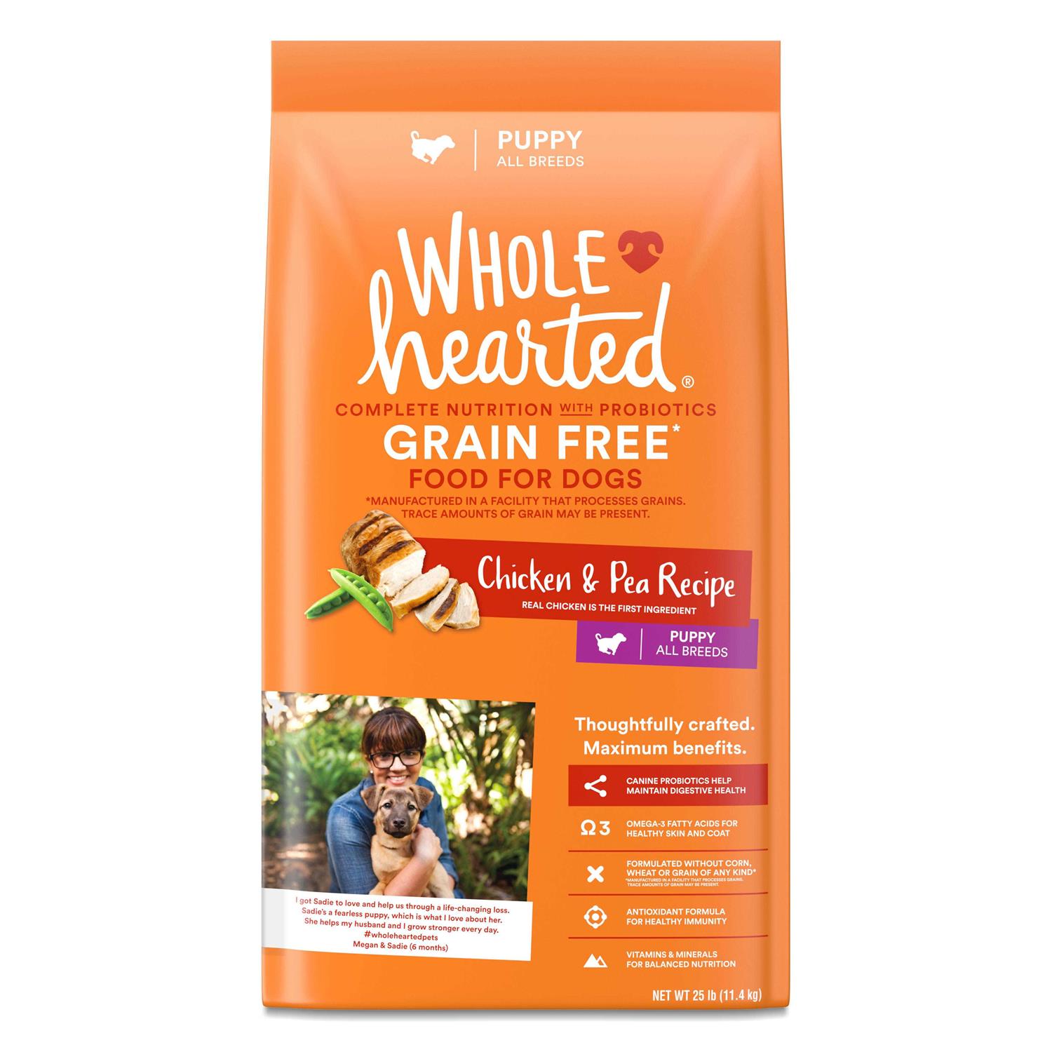WholeHearted Grain Free Chicken and Pea Recipe Dry Puppy Food