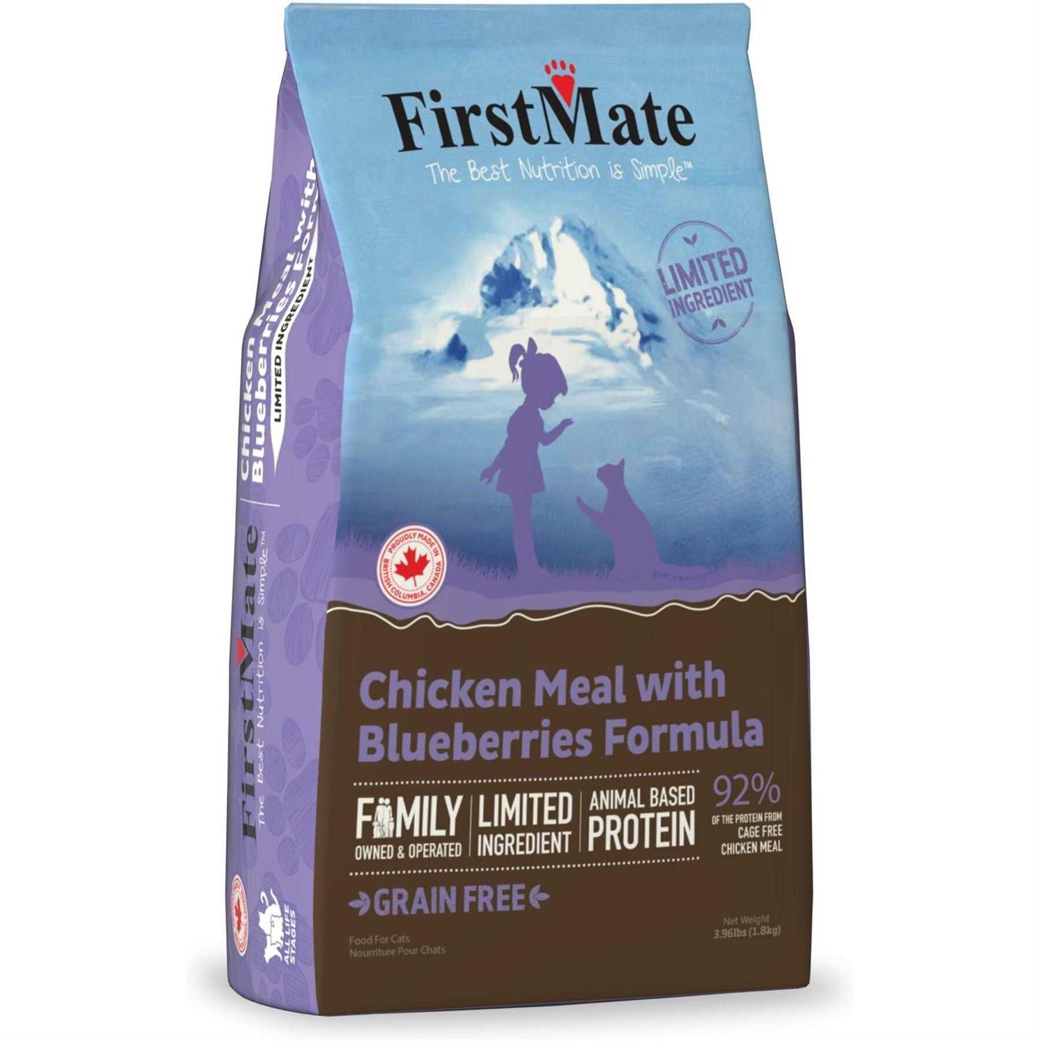 FirstMate Chicken Meal Blueberries Limited Ingredient Free Dry Cat Food