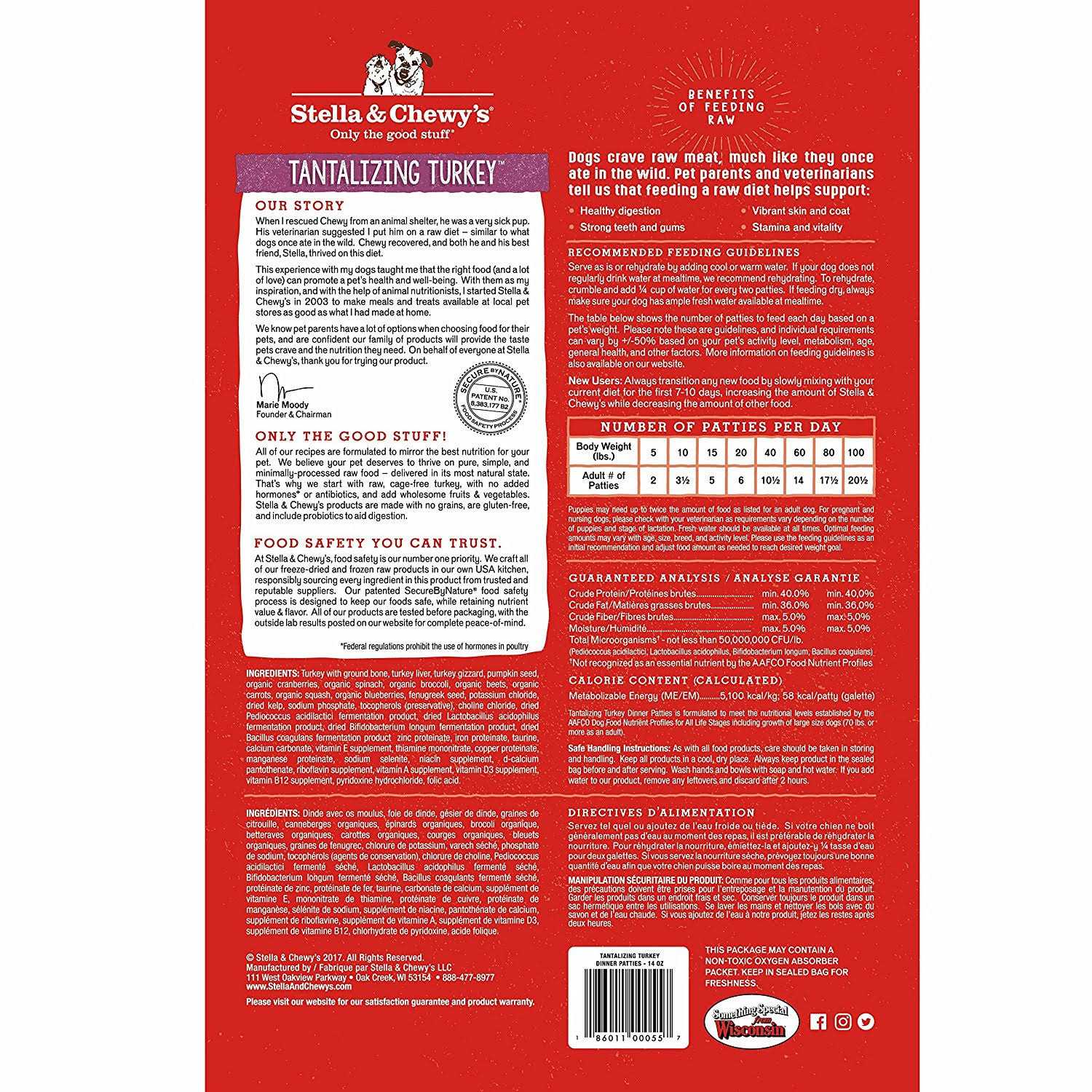 Stella Chewy’s Freeze Dried Tantalizing Turkey Dinner Patties Dog Food