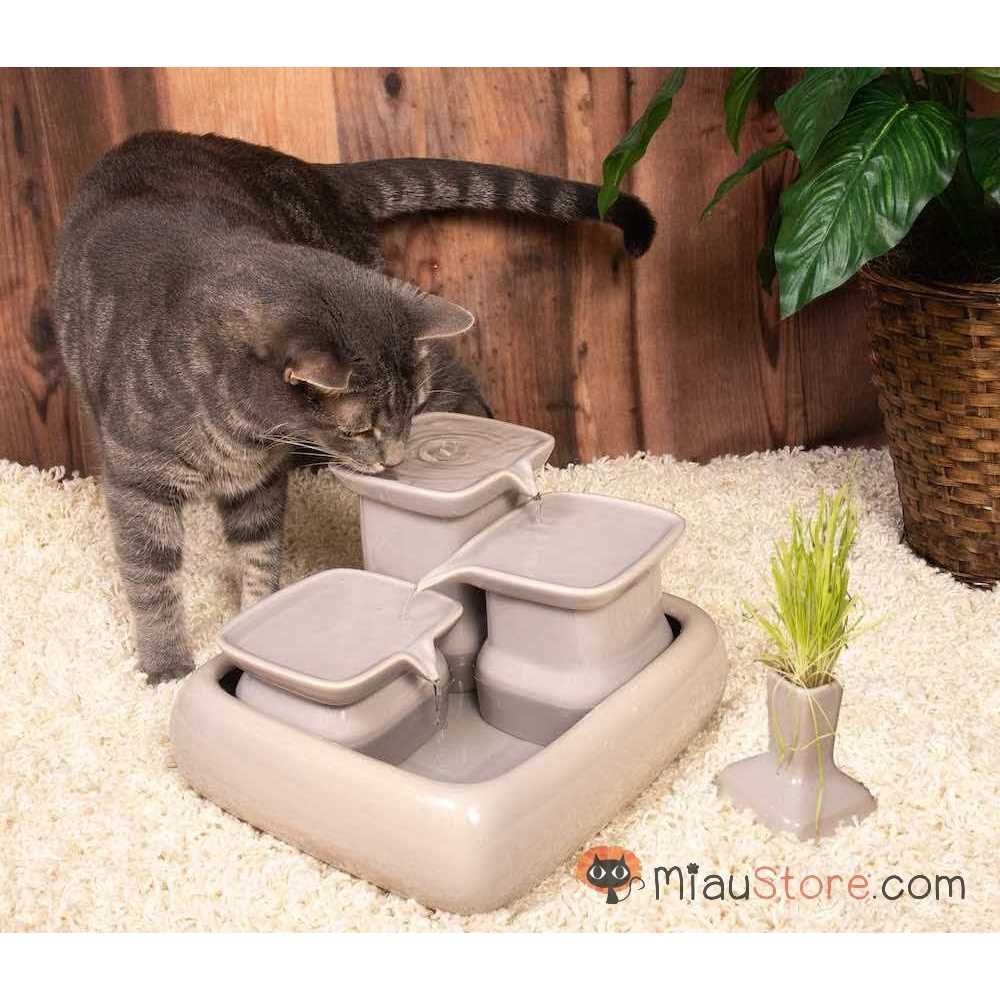 Miaustore Ceramic Cat Water Fountain