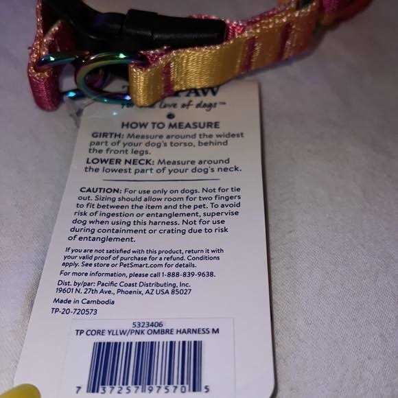 Top Paw Dog Top Pawyellow & Pink Ombre Dog Harness