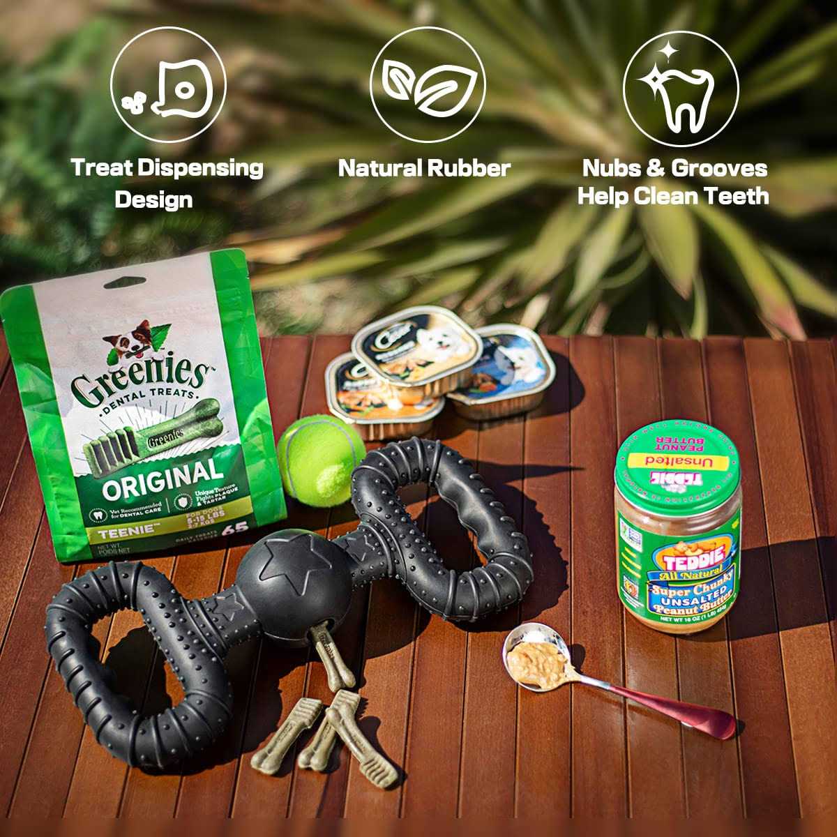 BiteKing Natural Rubber Dog Toys for Large Aggressive Chewers