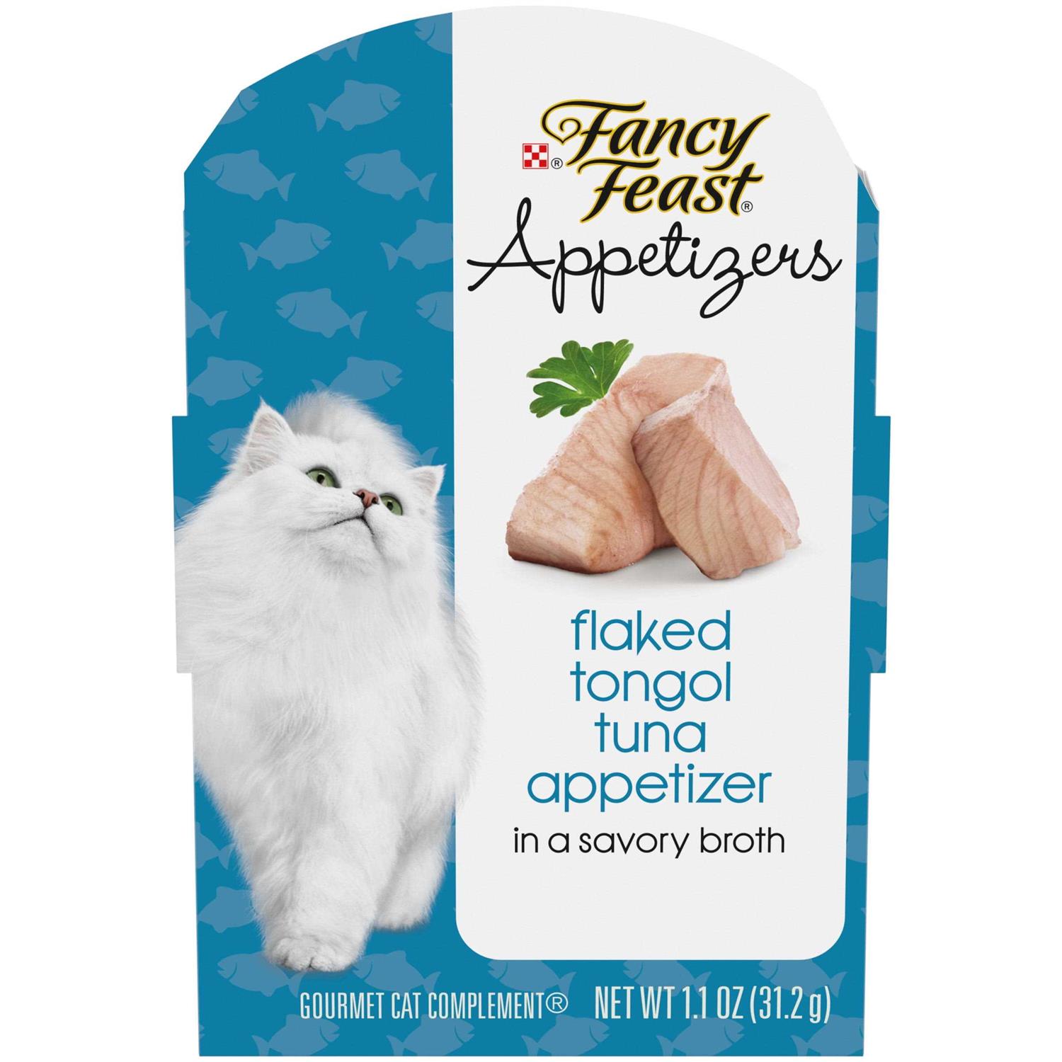 Fancy Feast Appetizers Grain-Free Flaked Tongol Tuna Appetizer in Savory Broth Wet Cat Food
