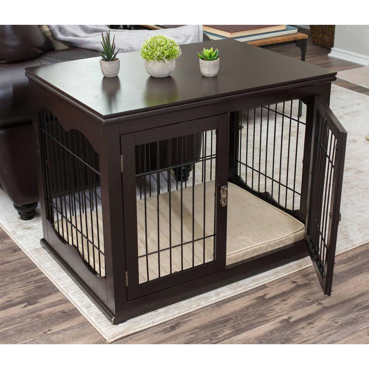 BirdRock Home Decorative Small Dog Kennel with Pet Bed