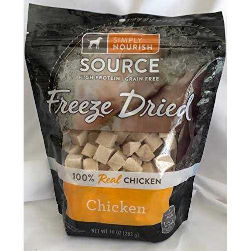 Simply Nourish Freeze Dried 100% Real Chicken Dog Treats 10 Ounce Bag