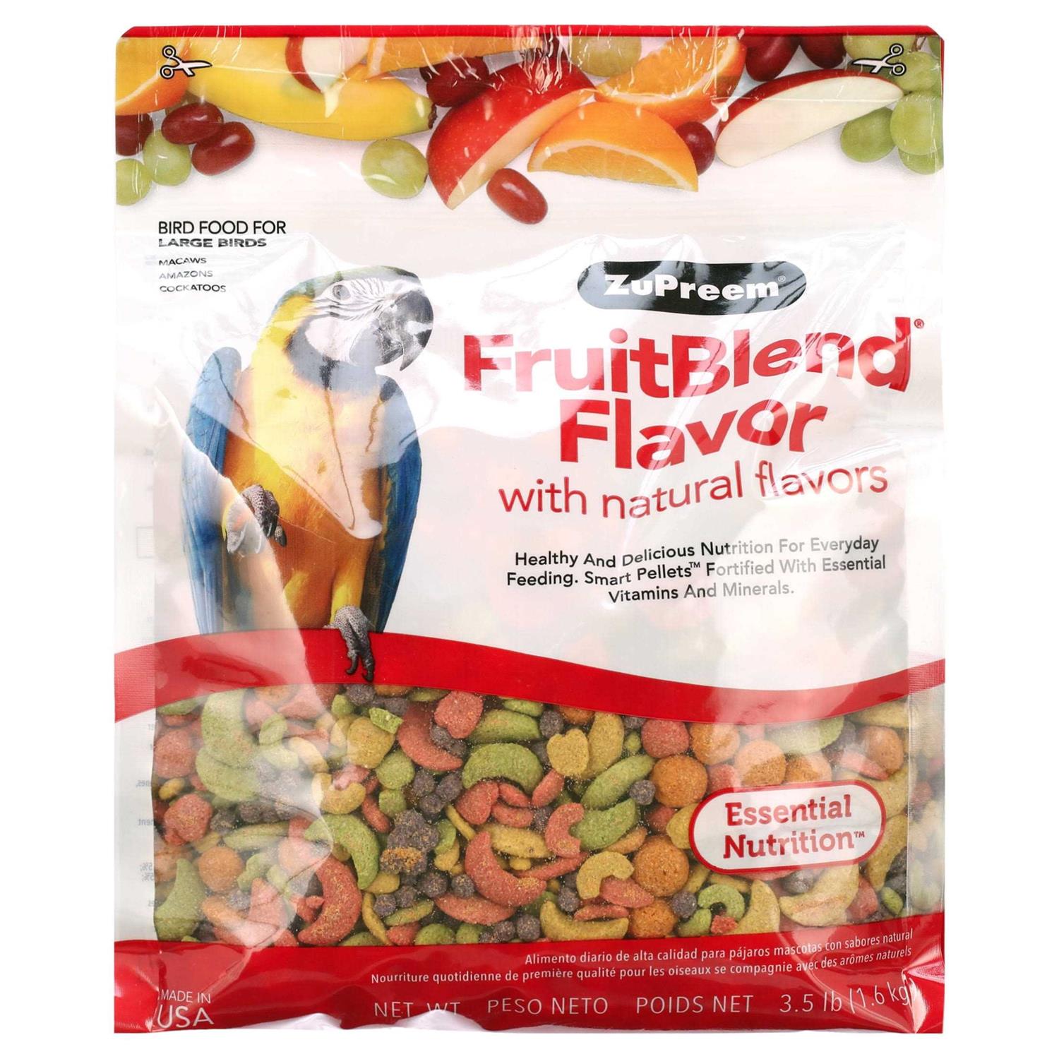 Zupreem FruitBlend Flavor Bird Food Large