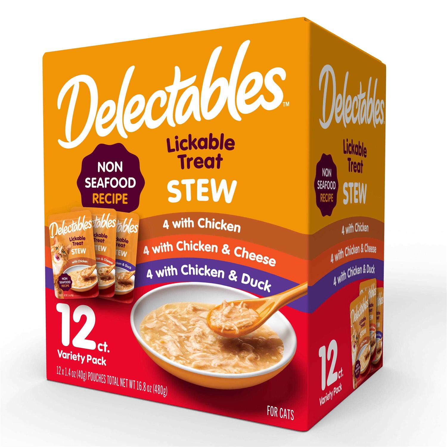Delectables Stew Non Seafood Lickable Cat Treats Variety Pack