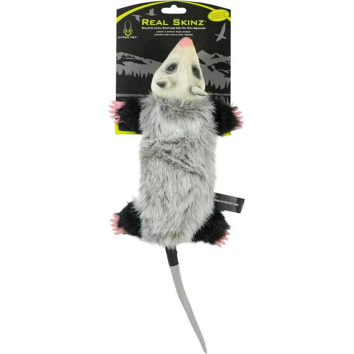Hyper Pet Opossum Real Skinz Dog Toy