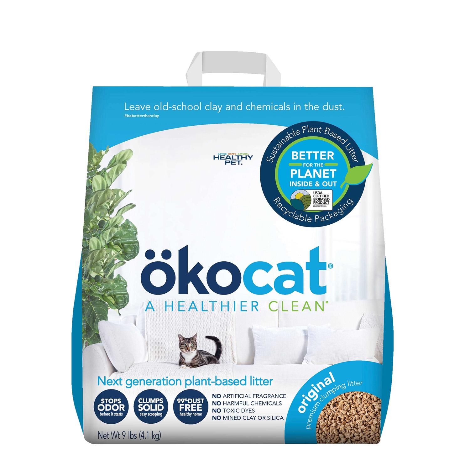 Okocat Original Premium Clumping Natural Wood Cat Litter