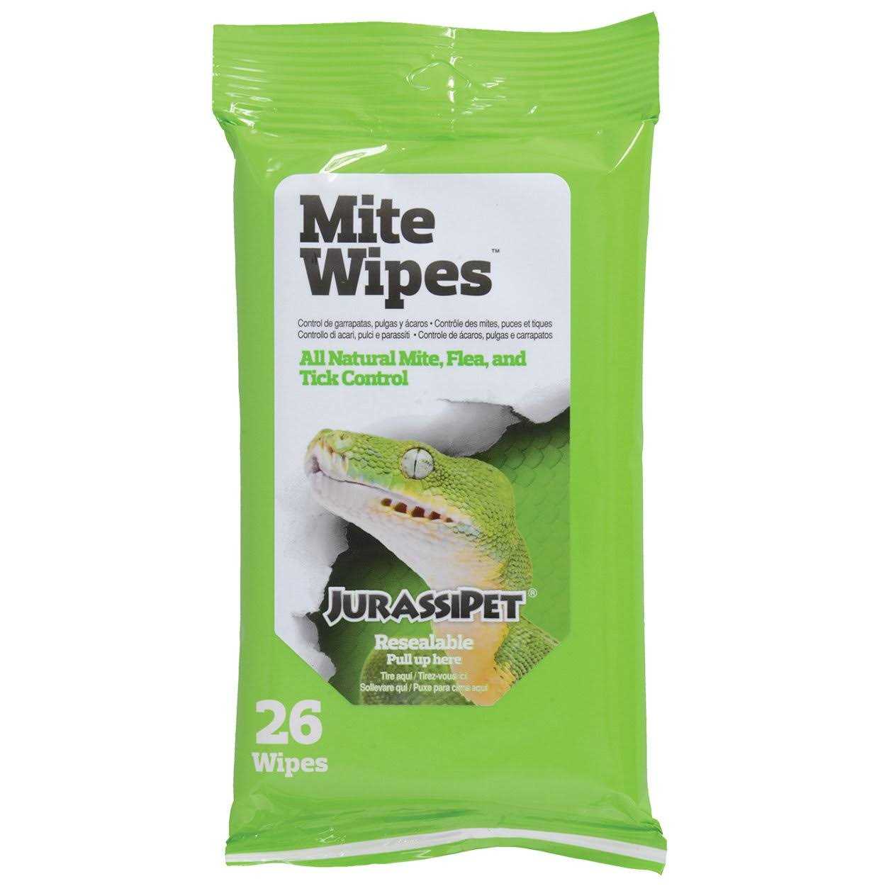 Jurassipet MiteWipes Mite Flea and Tick Control 26 Wipes