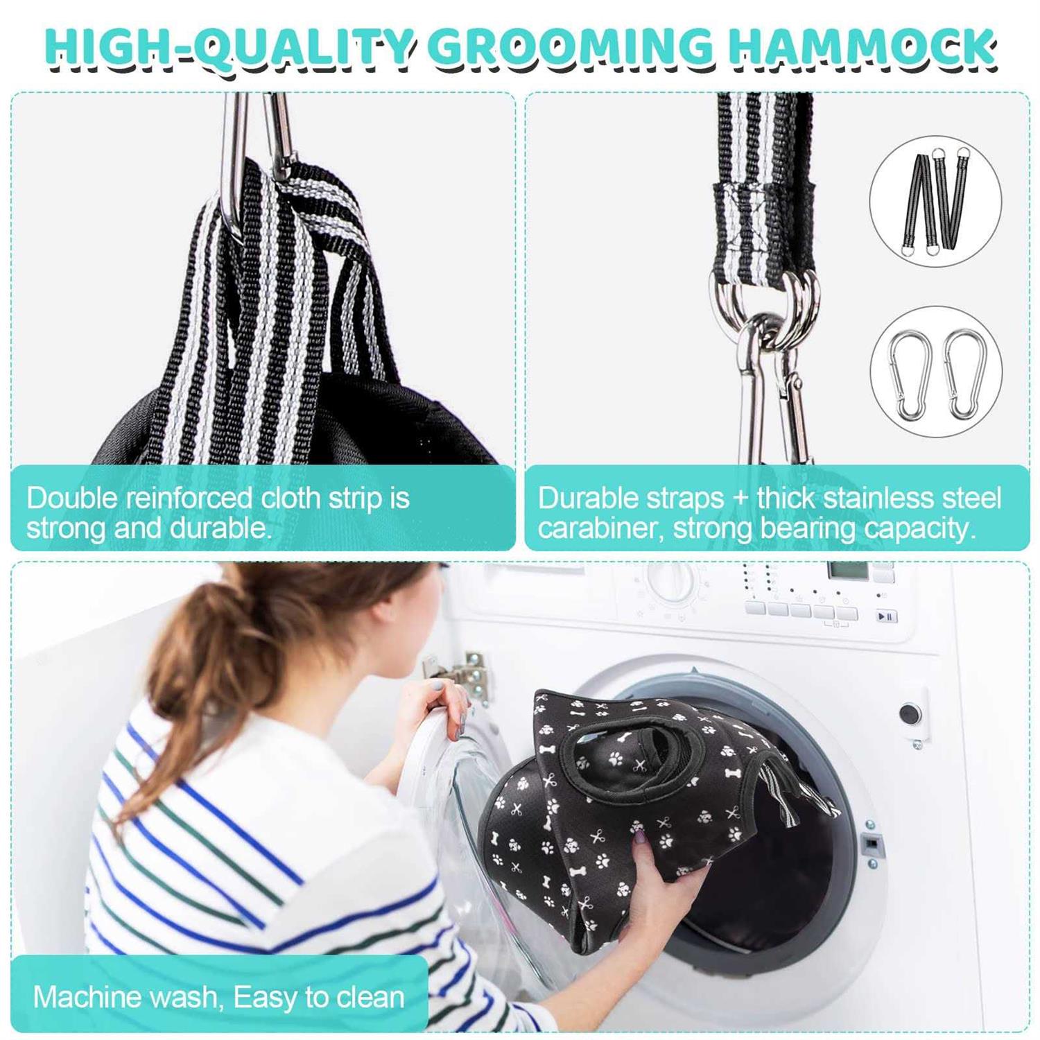 Pet Grooming Hammock Harness with Nail Clippers/Trimmer Nail File