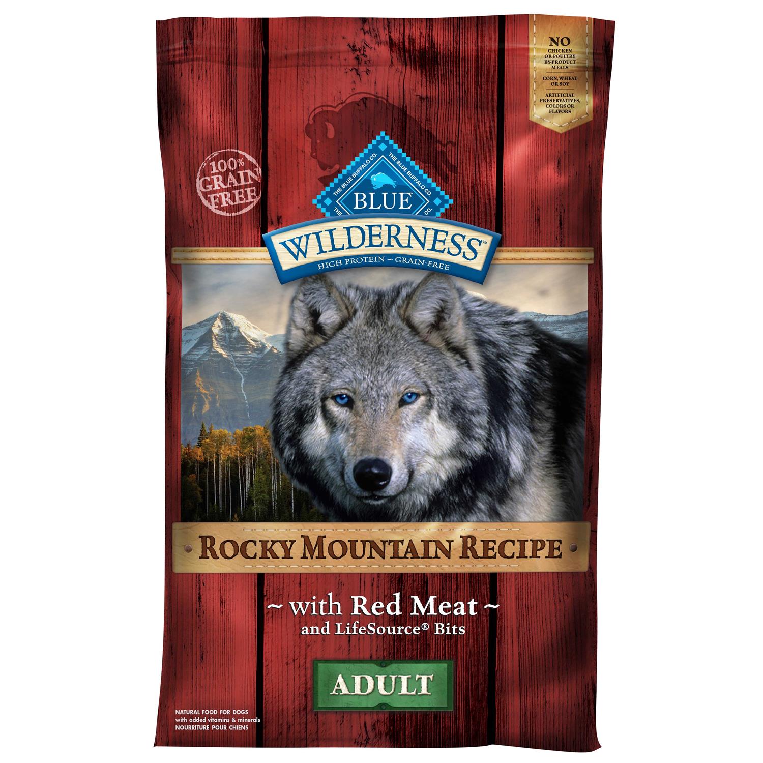 Blue Buffalo Wilderness Adult High-Protein Rocky Mountain Red Meat Recipe Dry Dog Food