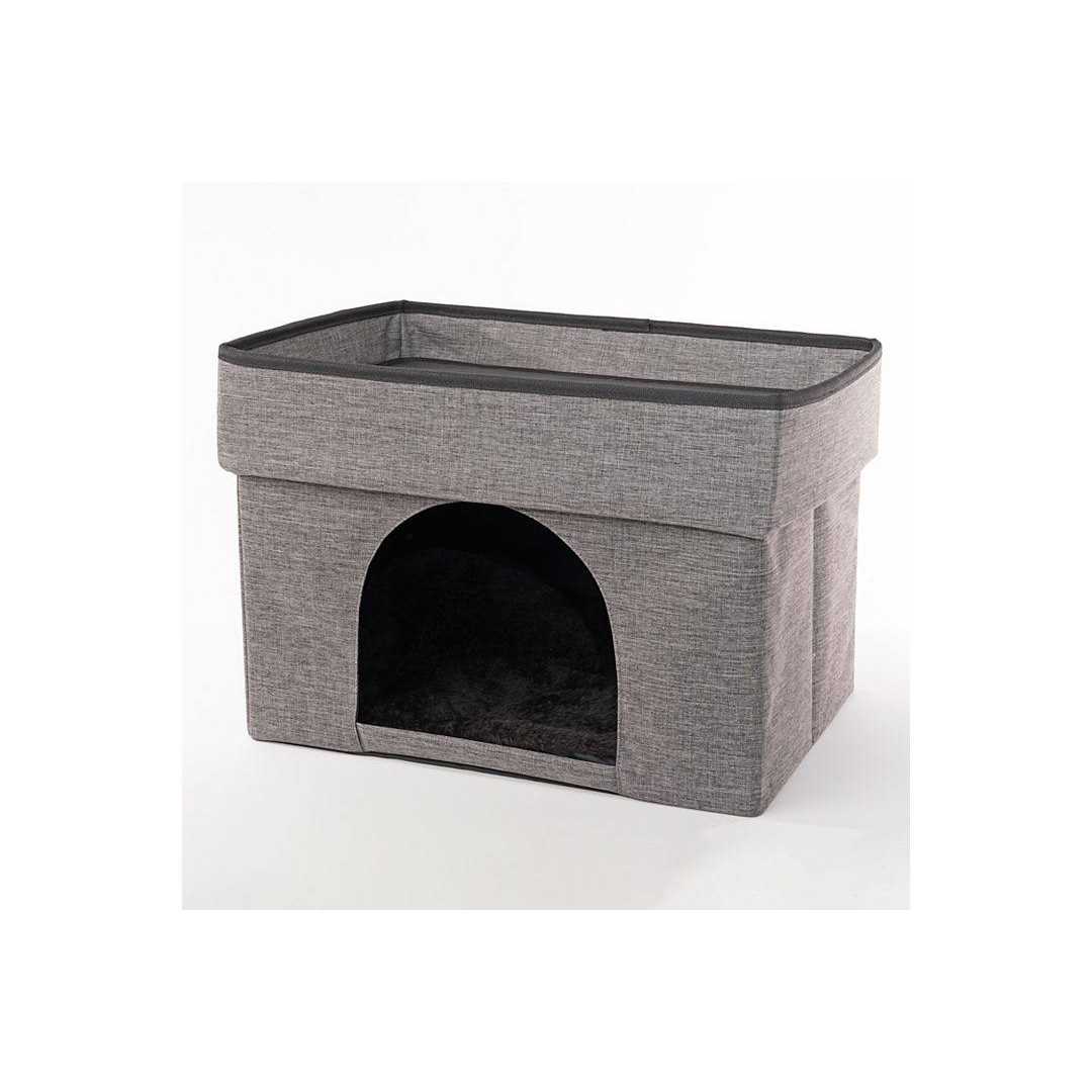 Precious Tails Home Base 2-Tier Collapsible Cat Cave