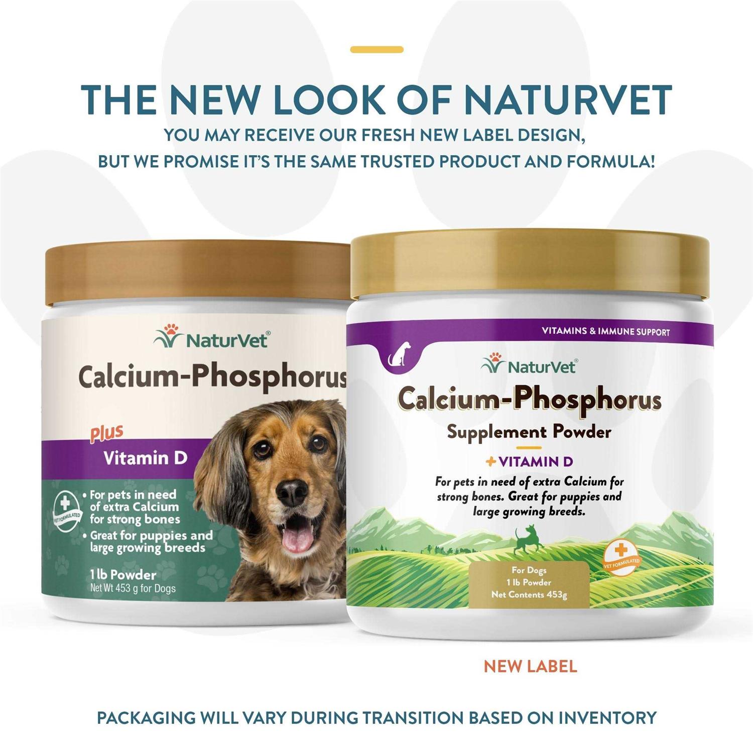 NaturVet Calcium Phosphorus Plus Vitamin D Powder for Dogs