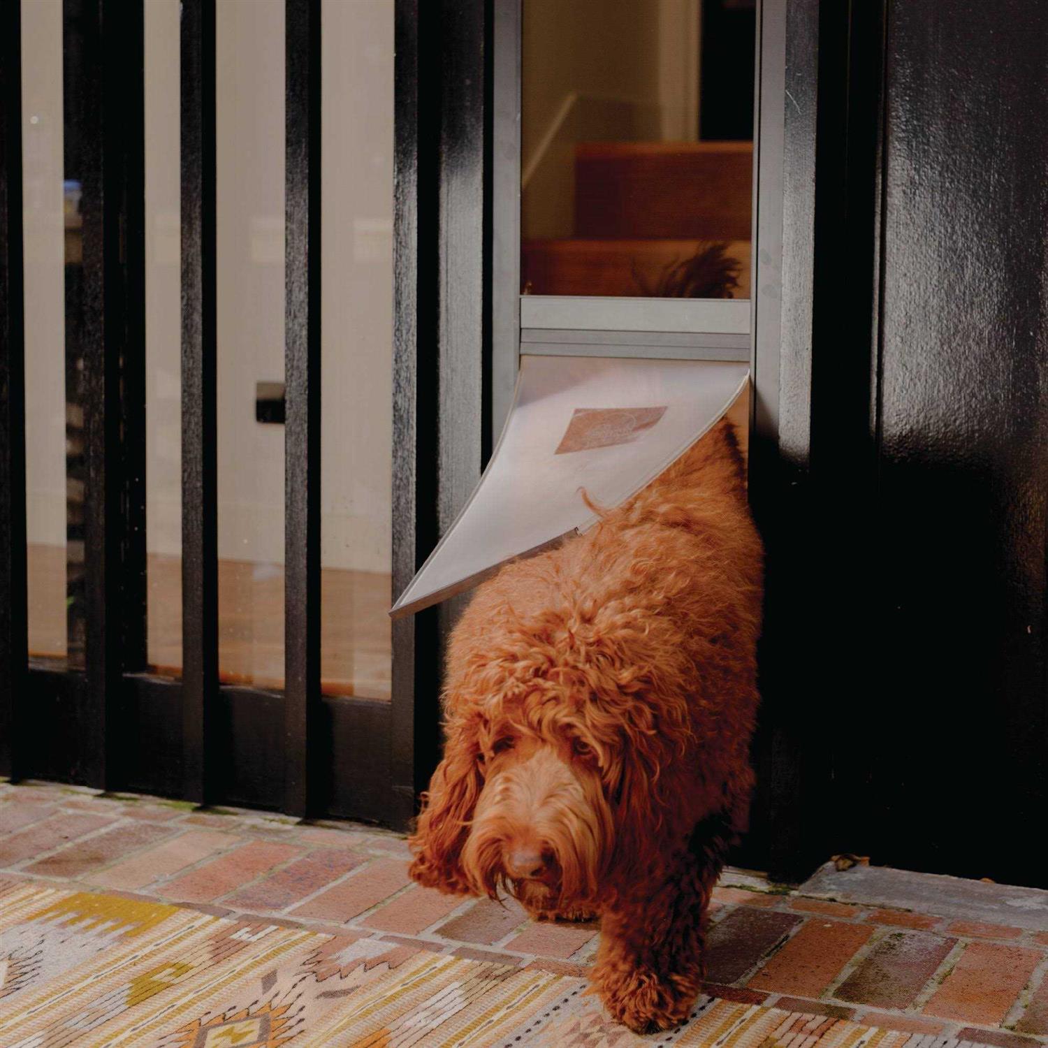 Hakuna Pets Large Black Patio Pet Door Suitable for Sliding Doors