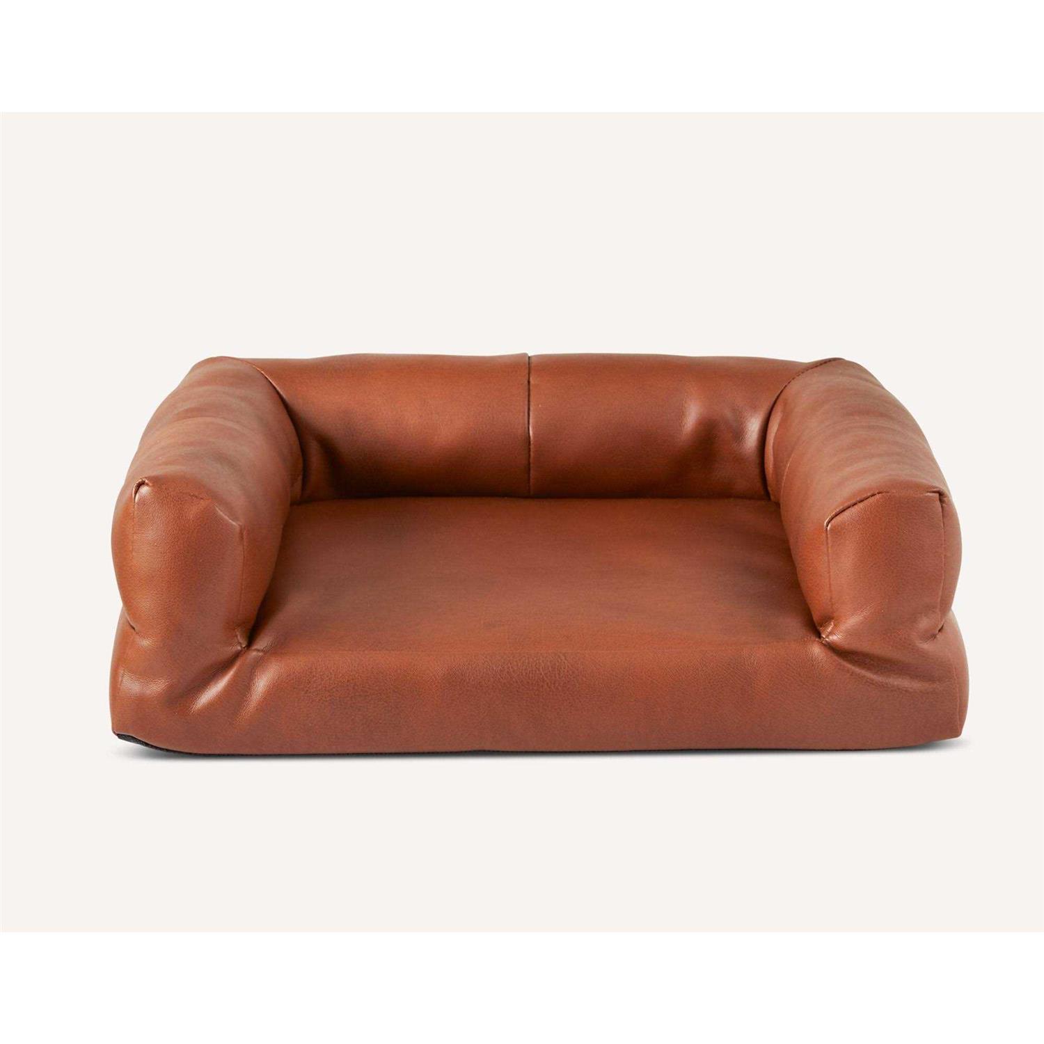 Nate & Jeremiah Faux Leather Brown Couch