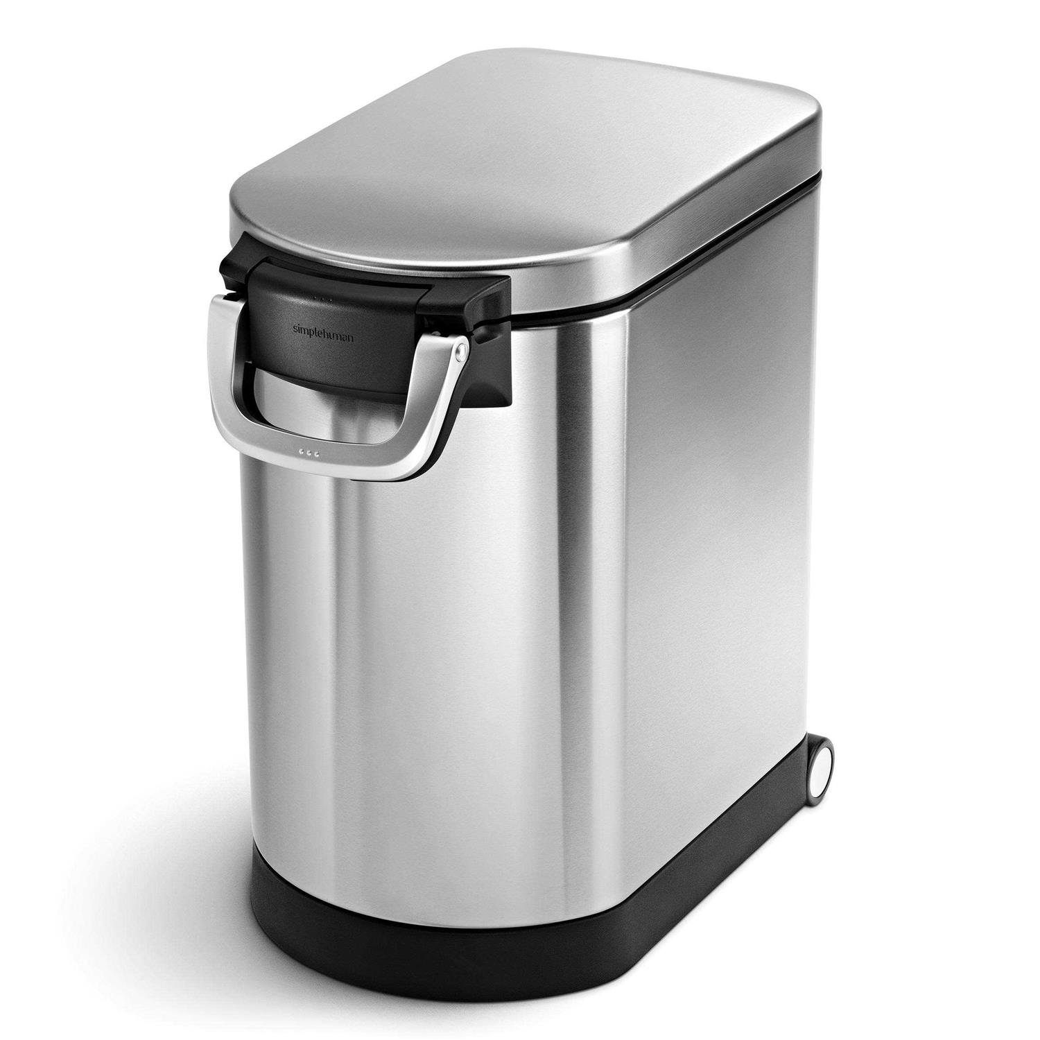 simplehuman Medium Stainless Steel Pet Food Storage Can
