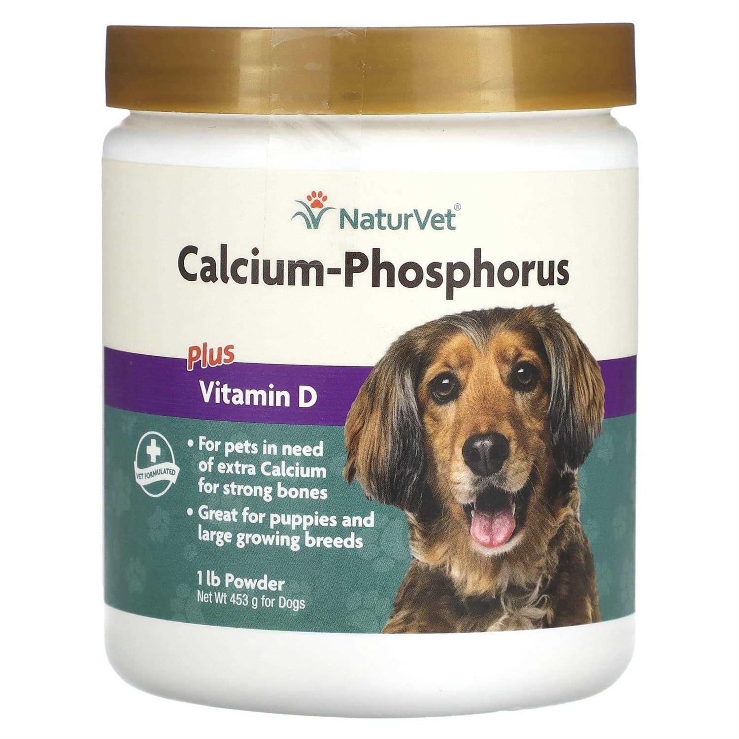 NaturVet Calcium Phosphorus Plus Vitamin D Powder for Dogs
