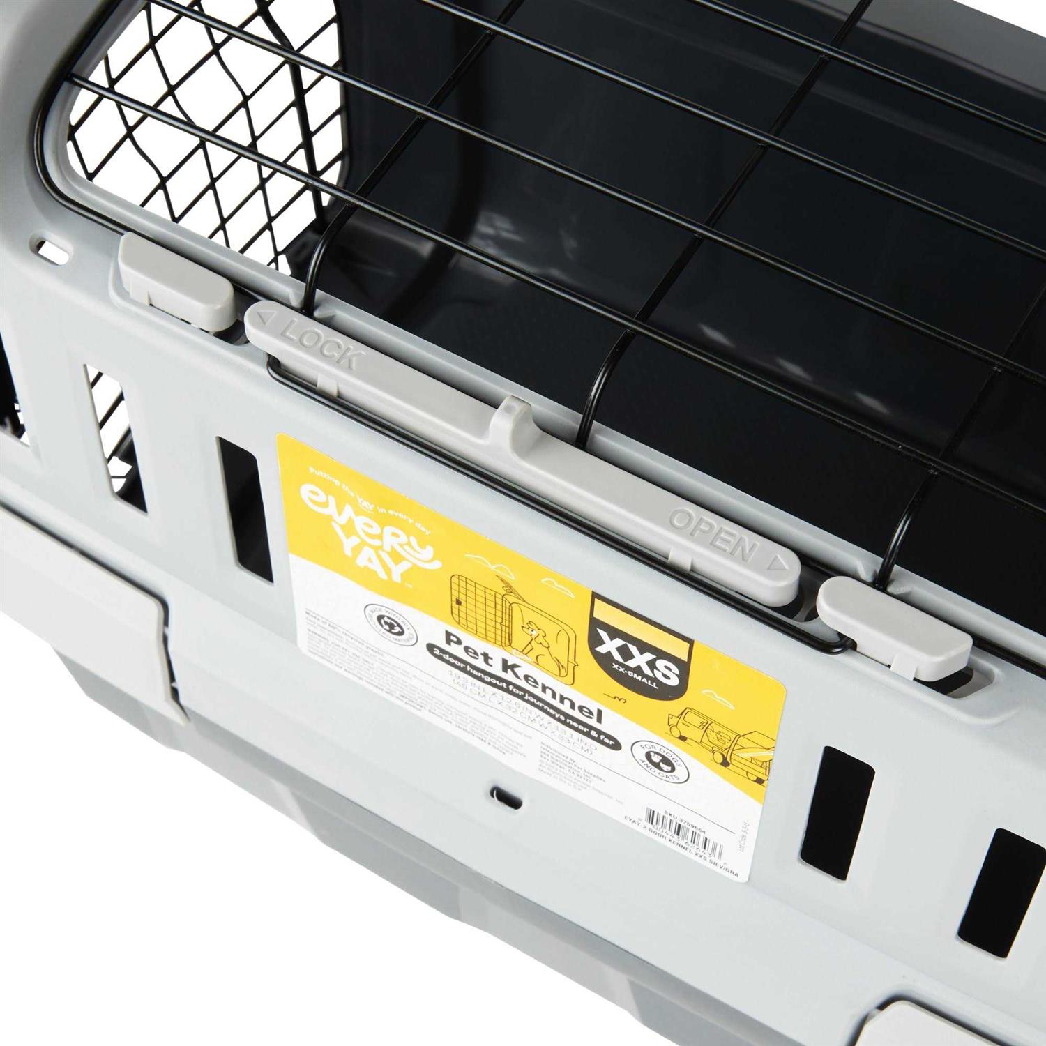 EveryYay Going Places Grey 2-Door Pet Kennel