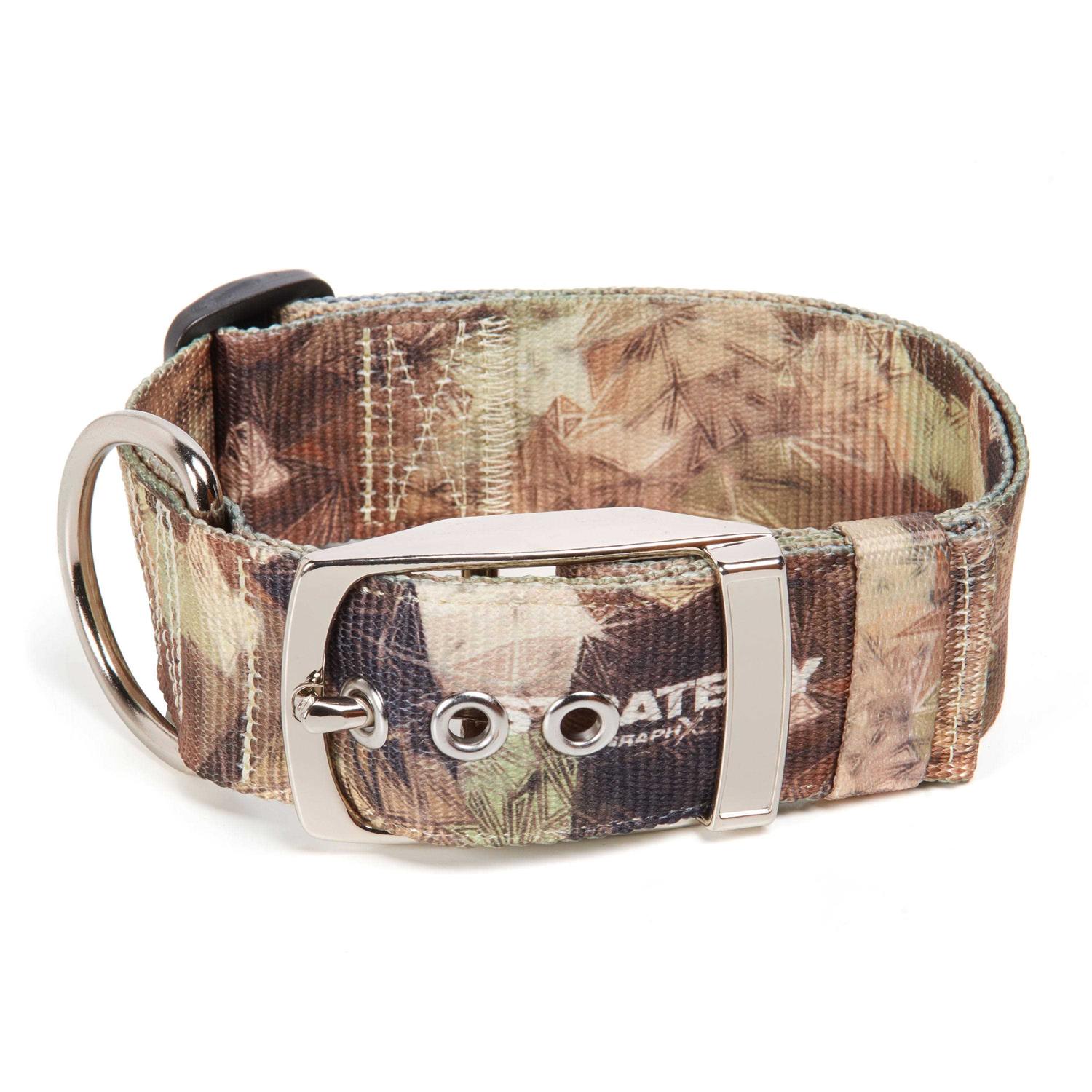 Vibrant Life Large Camo Patterned Dog Collar with Metal Clasp