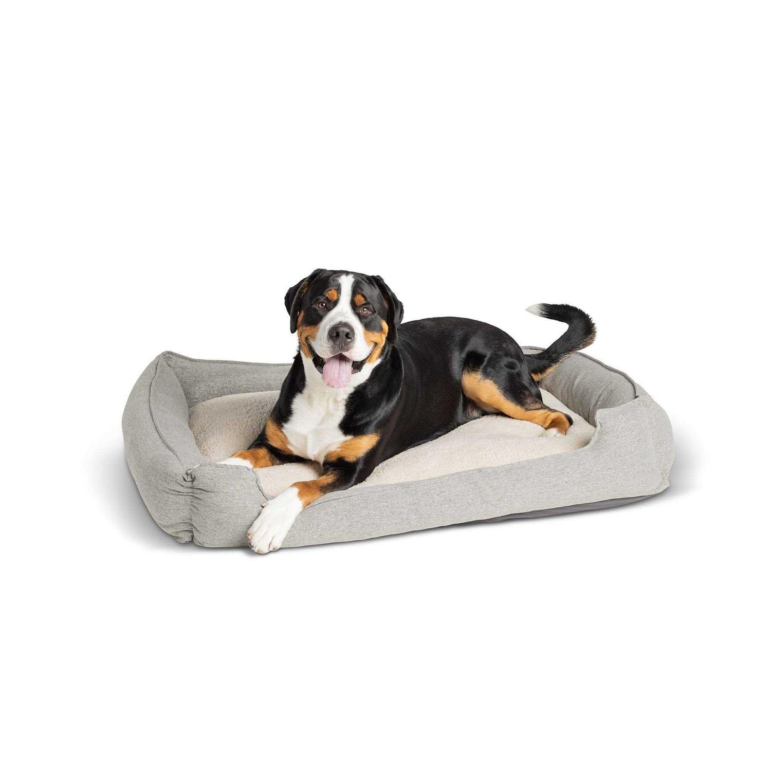 Top Paw Chambray Cuddler Dog Bed