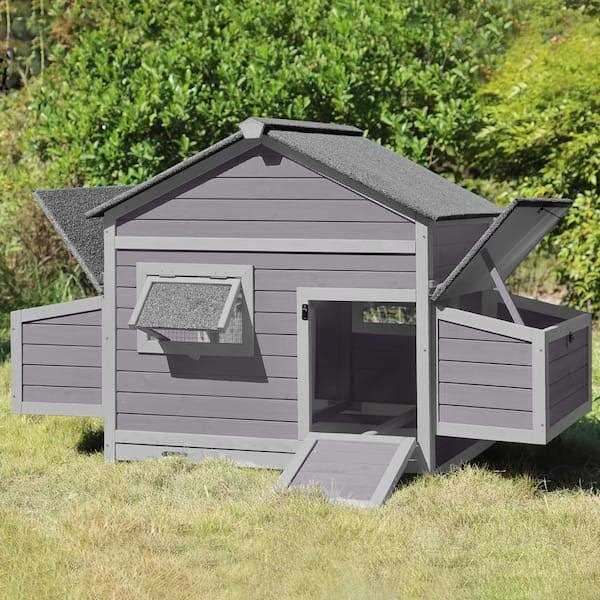 aivituvin Wooden Chicken Hen House for 3-4 Hens AIR59