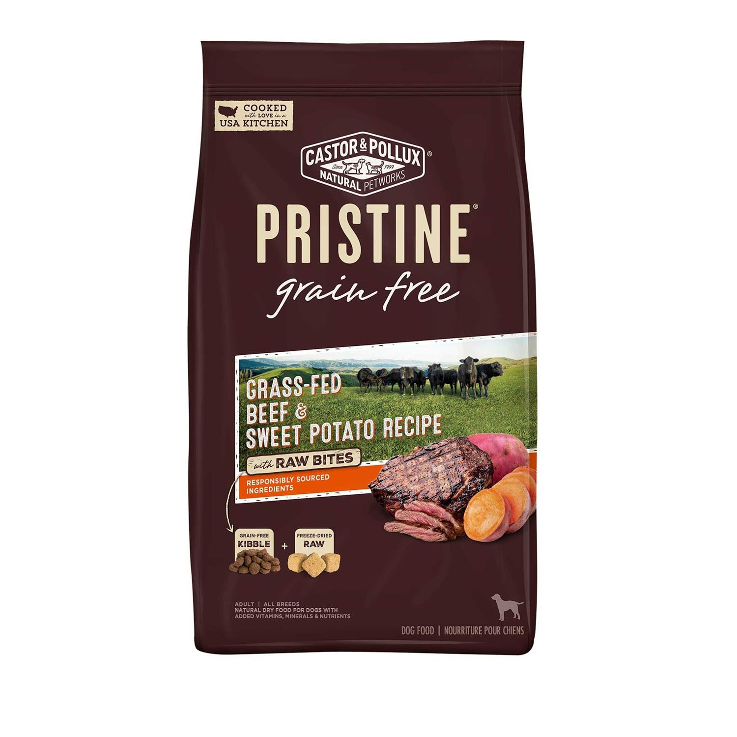 Castor Pollux Dog Food Dry Pristine Grain Free Beef Raw
