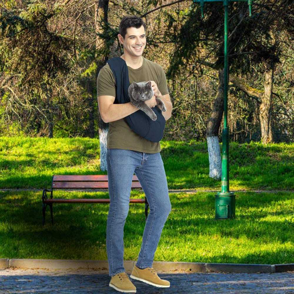 Cuby Dog and Cat Sling Carrier Hands Free Reversible Pet Papoose Bag Soft Pouch and Tote Design Suitable for Puppy