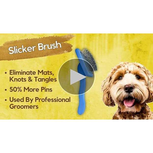 We Love Doodles Dog Slicker Brush Dog Doodle Brush for Grooming Pet Hair Dog Brush