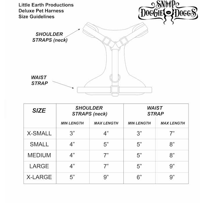 Snoop Doggie Doggs Deluxe Quilted Pet Harness