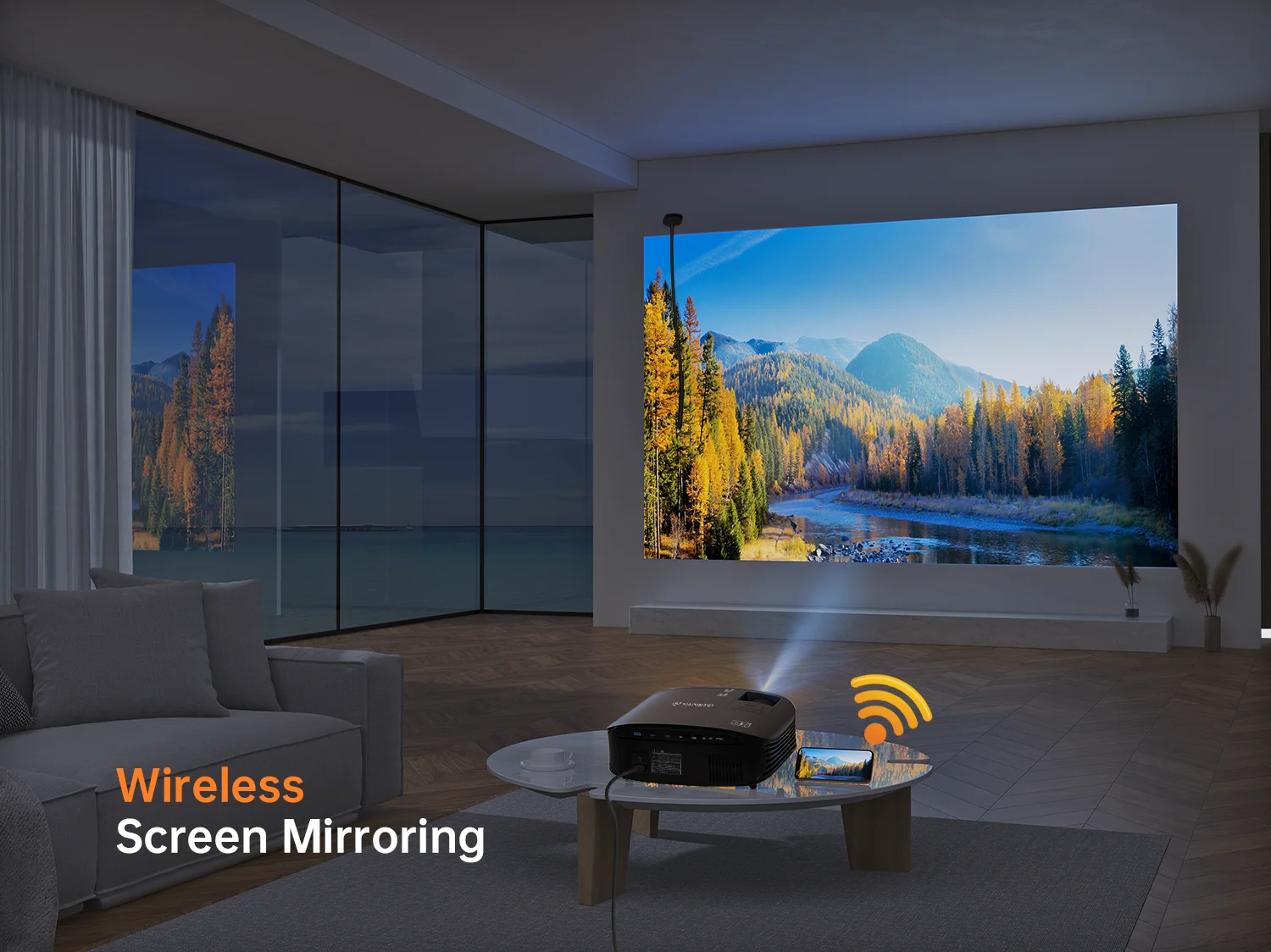 VANKYO Leisure 510W HD Projector, Portable Movie, Wireless connection Projector, with Built-in Office Software