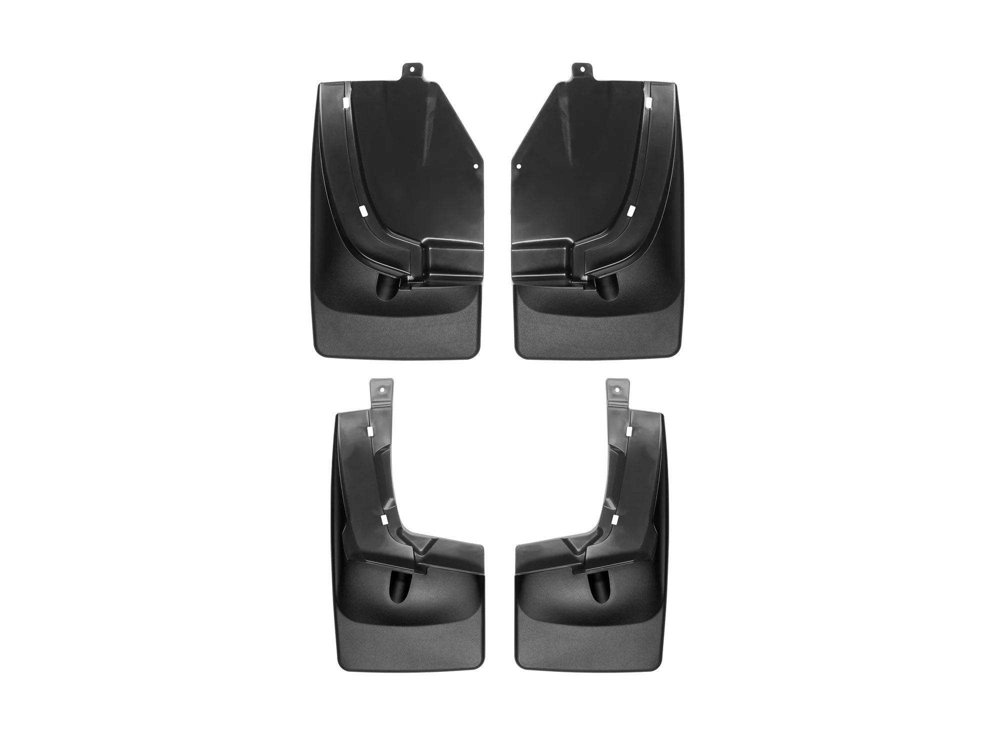 WeatherTech Custom No Drill Splash Guard MudFlaps compatible with 2021-2023 Ford Ranger, Front & Rear Set - Black