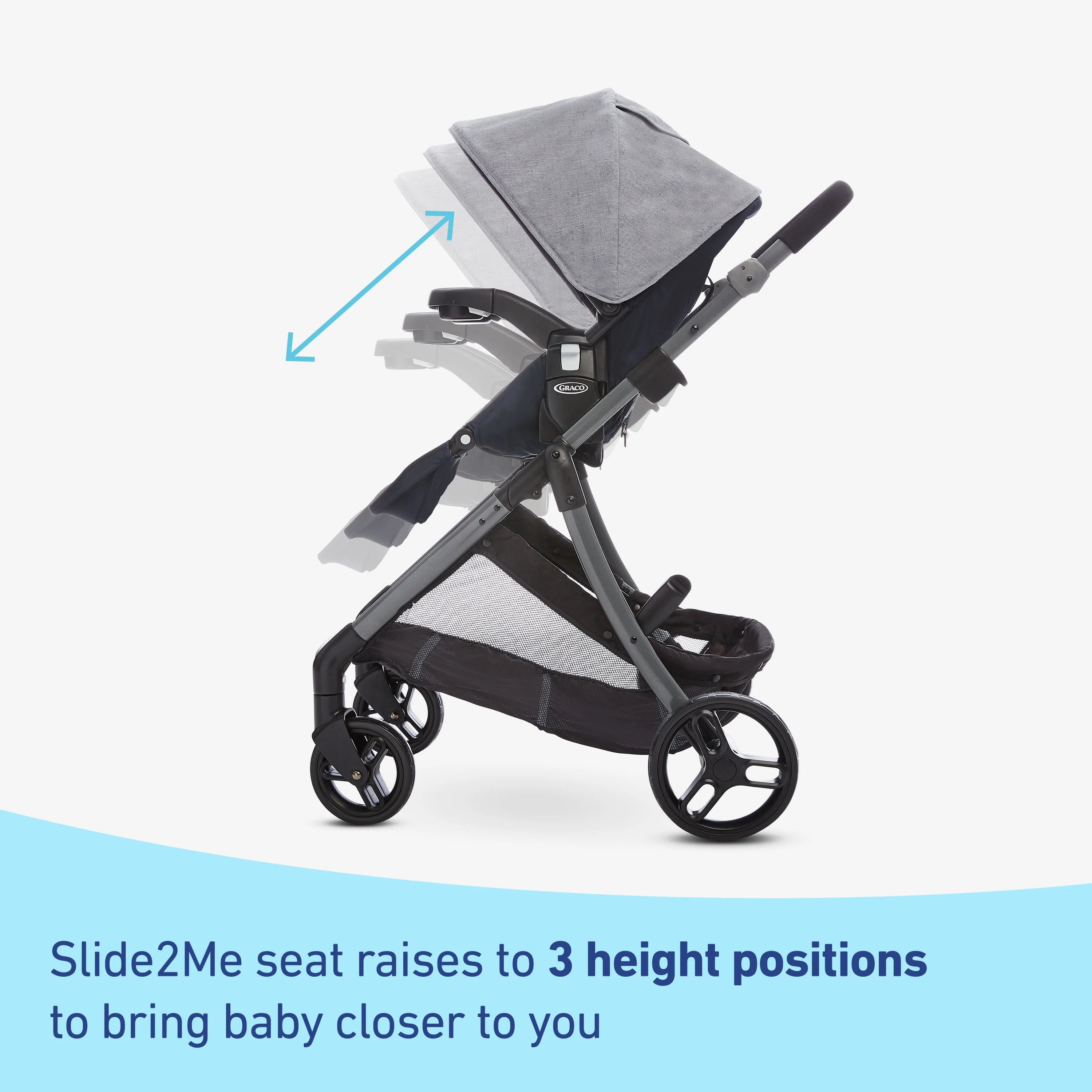Graco Modes Closer Travel System with SnugRide 35 Lite LX Infant Car Seat, Nash, 22.9 lbs, Unisex