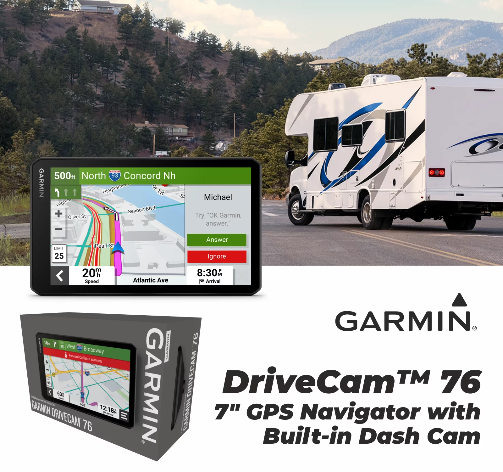 Garmin DriveCam 76 Large Easy-to-Read 7