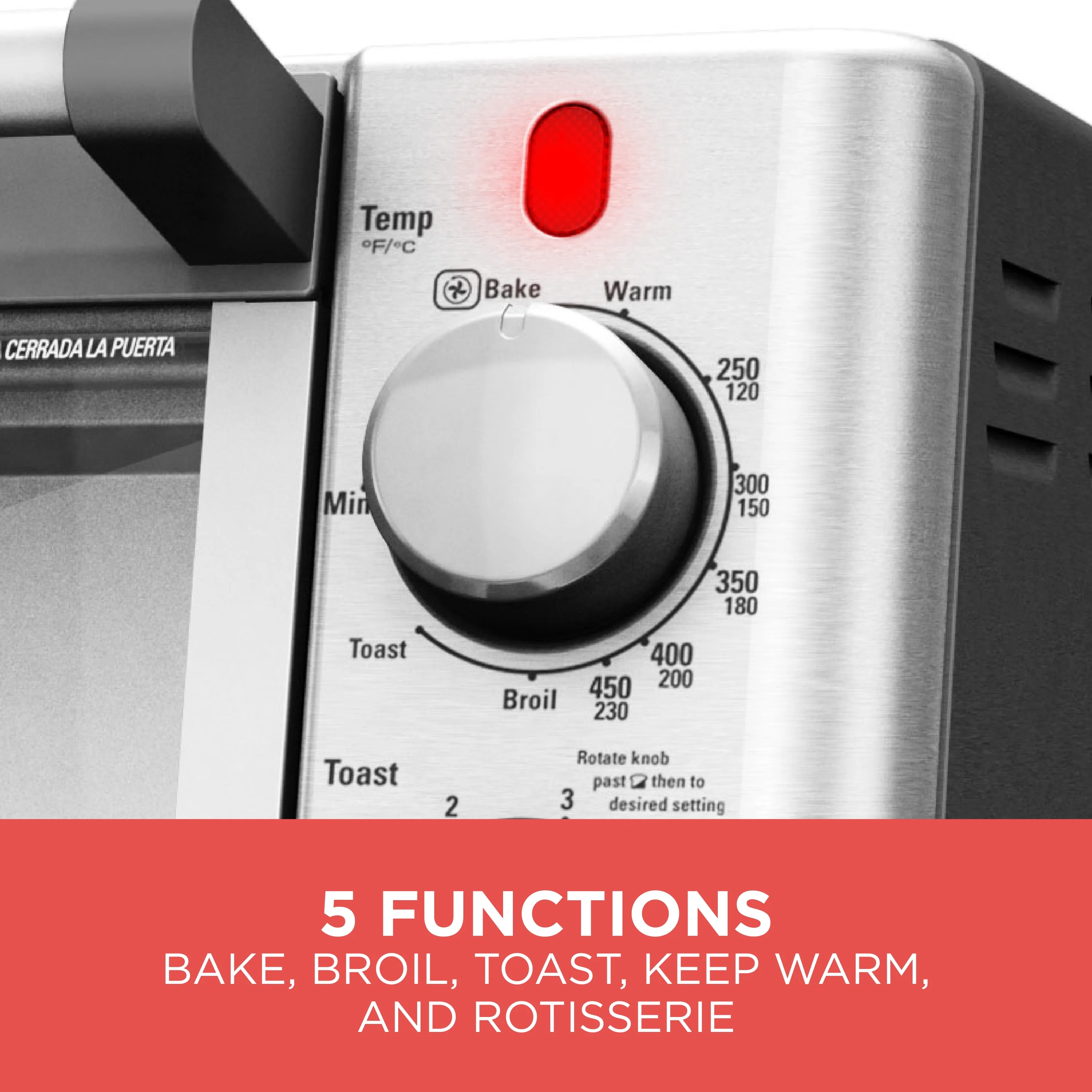 BLACK+DECKER Rotisserie Convection Countertop Toaster Oven, Stainless Steel, TO4314SSD