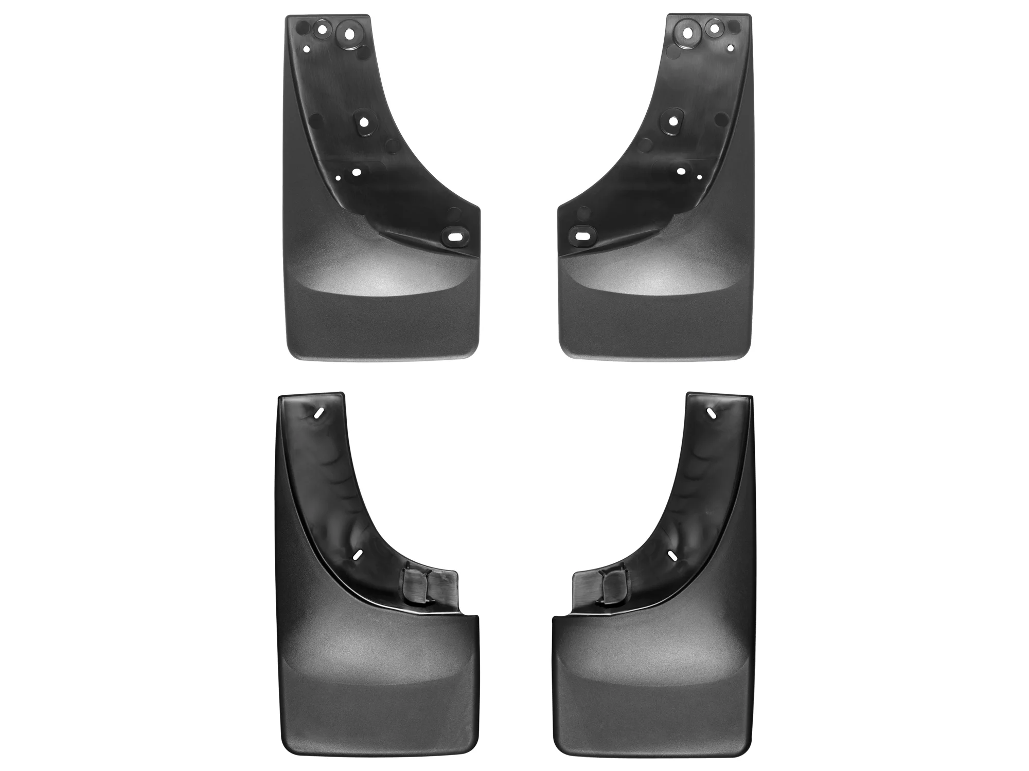 WeatherTech Custom No Drill Splash Guard MudFlaps compatible with Silverado, Sierra, Front & Rear Set - Black