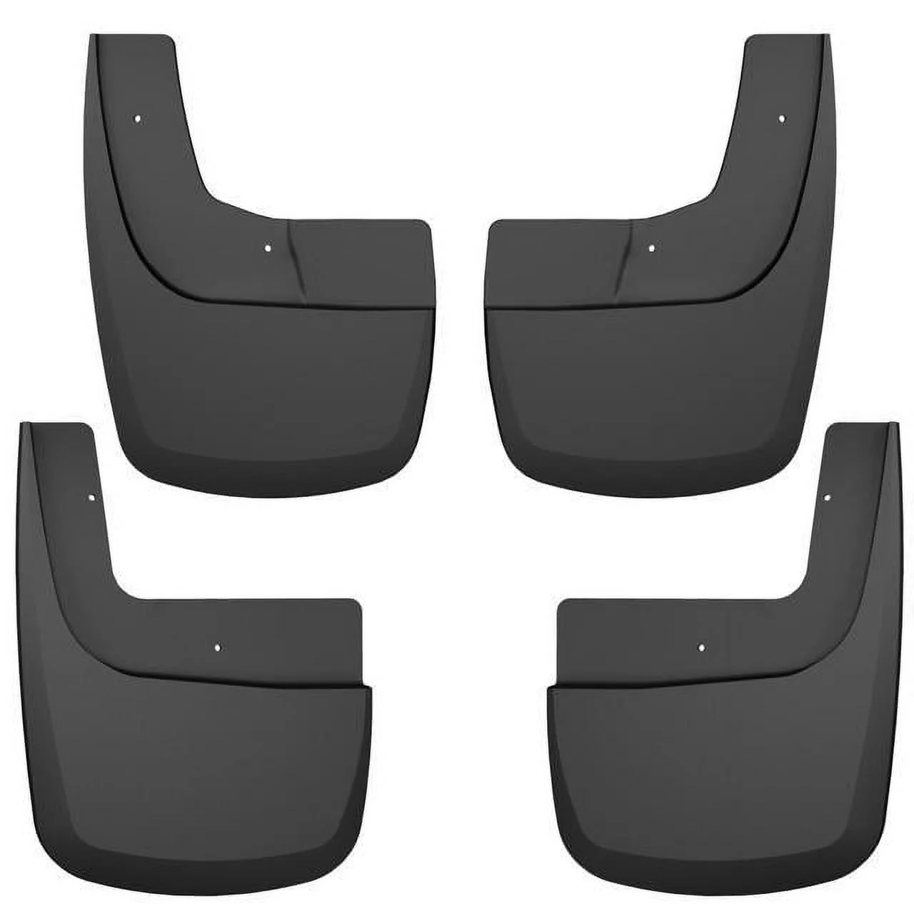Husky by RealTruck 58536 Custom Molded Front Mud Guards for 2021-2022 Ford F-150, Black