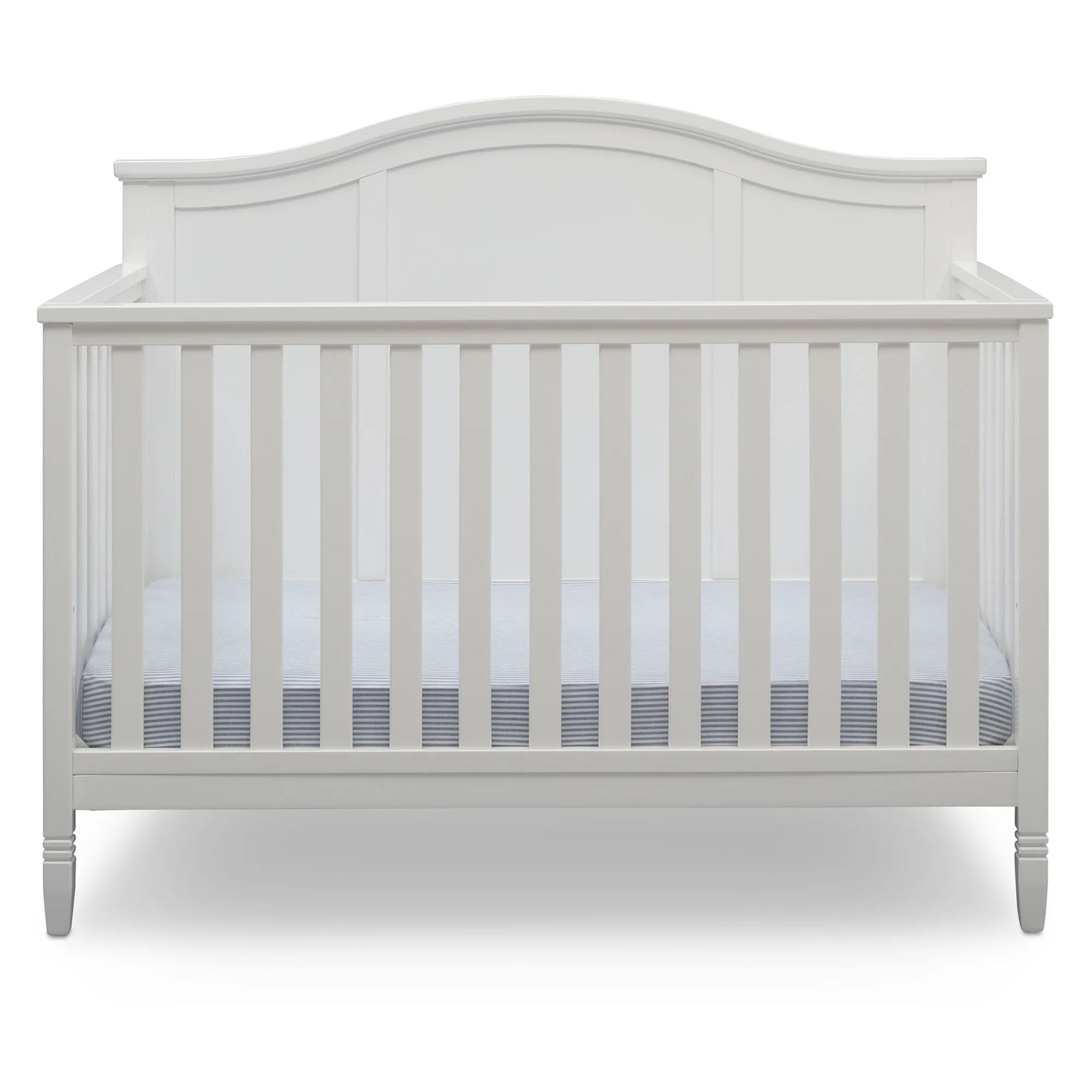 Delta Children Madrid 4-in-1 Convertible Crib with Serta Mattress Value Pack (Bianca White)