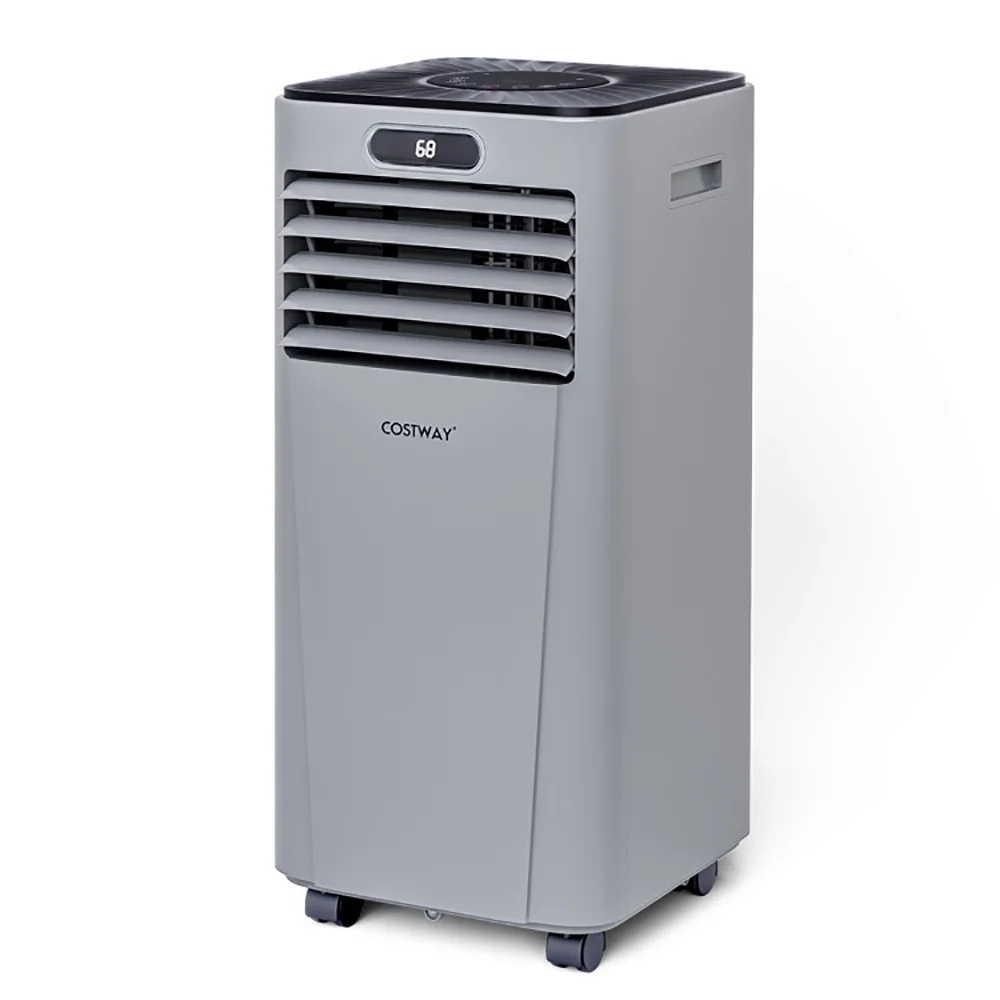 Spaco 10000 BTU 4-in-1 Portable Air Conditioner with Dehumidifier and Fan Mode-Gray, Small Air Conditioner Portable with Built-in Dehumidifier